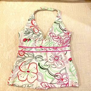 NWT. Tibi Linen and Cotton Halter Top